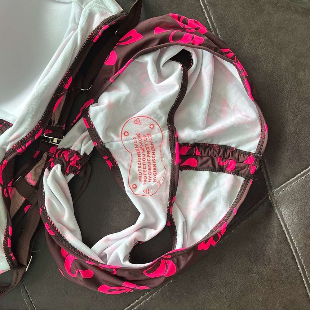 Nextmia NWOT Pink and Brown Bikini with Strappy Design - Picture 4 of 6
